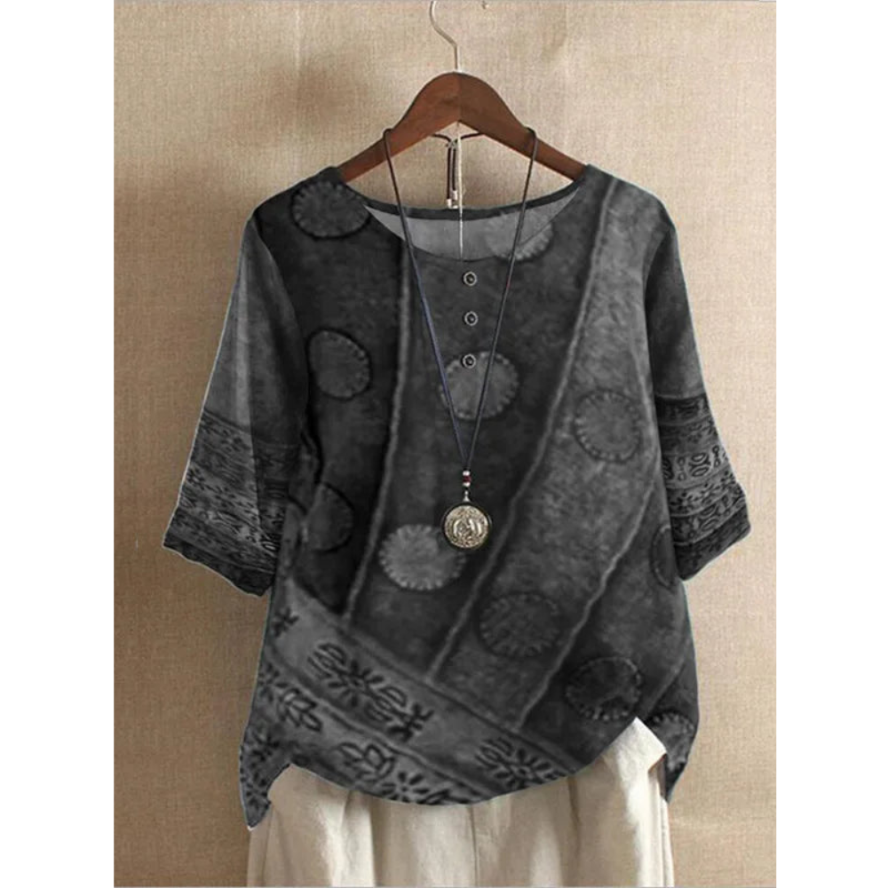 Valerie - Spalvingas boho topas