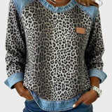 Roxy | Viršus su leopardų raštu ir džinsų detalėmis