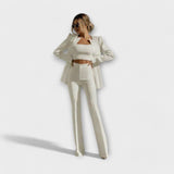 Selina - Stilingas 3 dalių komplektas (Švarkas, Topas, Kelnės)