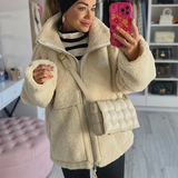 Karla – Minkštas teddy paltas