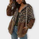 Lea - Fleece mikina su leopardų dizainu