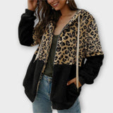 Lea - Fleece mikina su leopardų dizainu