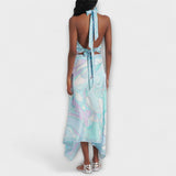Everly - Sada halter topas ir asimetrinė midi suknelė